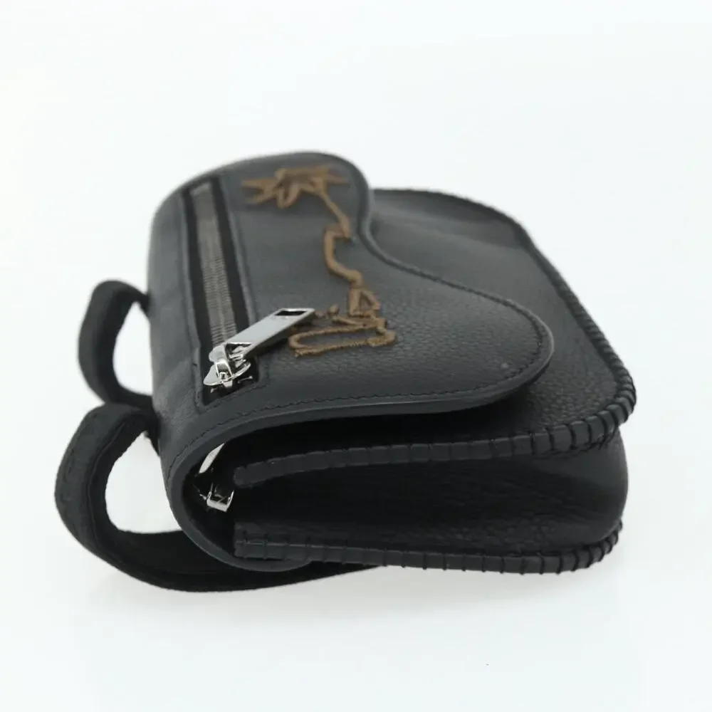 Dior Leather Saddle Arm Pouch Cactus Jack Black